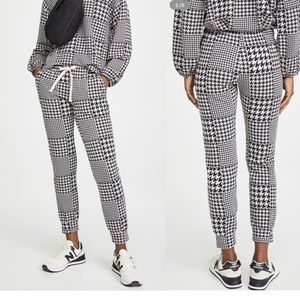 MONROW Supersoft Fleece Houndstooth Girlfriend Sweatpants XS